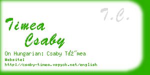 timea csaby business card